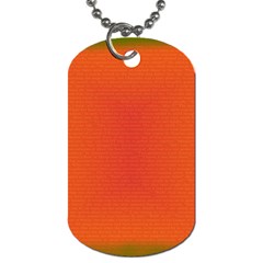 Scarlet Pimpernel Writing Orange Green Dog Tag (one Side) by Mariart