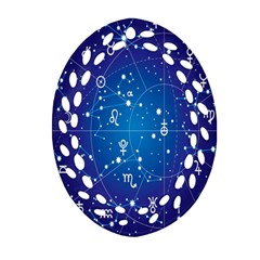 Astrology Illness Prediction Zodiac Star Ornament (oval Filigree) by Mariart