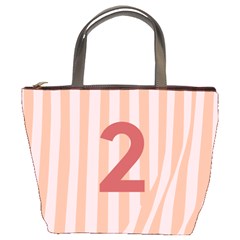 Number 2 Line Vertical Red Pink Wave Chevron Bucket Bags by Mariart