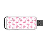 Pink Flamingos Pattern Portable USB Flash (Two Sides) Front