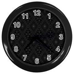 Star Black Wall Clocks (black) by Mariart