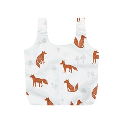 Fox Animal Wild Pattern Full Print Recycle Bags (s)  by BangZart