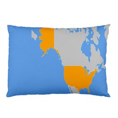 Map Transform World Pillow Case by Mariart