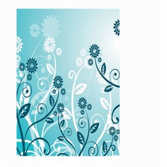 Flower Blue River Star Sunflower Large Garden Flag (two Sides) by Mariart