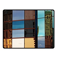 Glass Facade Colorful Architecture Fleece Blanket (small) by BangZart