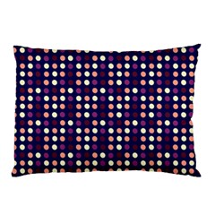 Peach Purple Eggs On Navy Blue Pillow Case by snowwhitegirl