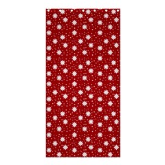 Floral Dots Red Shower Curtain 36  X 72  (stall)  by snowwhitegirl