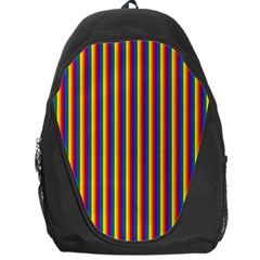 Vertical Gay Pride Rainbow Flag Pin Stripes Backpack Bag by PodArtist