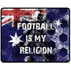 Football Is My Religion Fleece Blanket (medium)  by Valentinaart