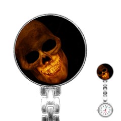 Laughing Skull Stainless Steel Nurses Watch by StarvingArtisan