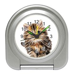 Kitten Mammal Animal Young Cat Travel Alarm Clocks by Simbadda