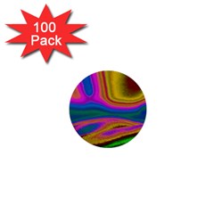 Colorful Waves 1  Mini Buttons (100 Pack)  by LoolyElzayat