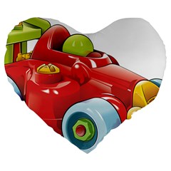 Car Vehicle Racing Car Formula Large 19  Premium Heart Shape Cushions by Sapixe