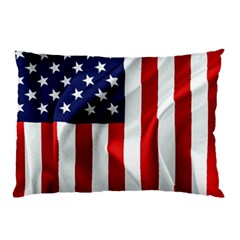 American Usa Flag Vertical Pillow Case (two Sides) by FunnyCow