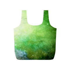 Galaxy Green Full Print Recycle Bags (s)  by snowwhitegirl