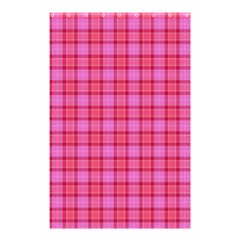 Valentine Pink Red Plaid Shower Curtain 48  X 72  (small)  by snowwhitegirl