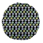 Eye Dots Grey Pastel Large 18  Premium Flano Round Cushions Front