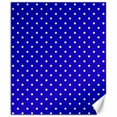 Little  Dots Royal Blue Canvas 20  X 24  by snowwhitegirl