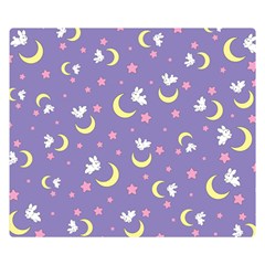 Rabbit Of The Moon Double Sided Flano Blanket (small) by Ellador