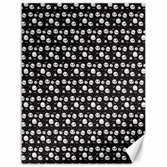 Pattern Skull Bones Halloween Gothic On Black Background Canvas 12  X 16  by genx