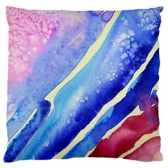 Painting Abstract Blue Pink Spots Standard Flano Cushion Case (one Side) by Pakrebo