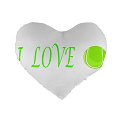 I Lovetennis Standard 16  Premium Heart Shape Cushions by Greencreations