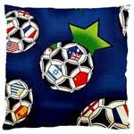 Textile Football Soccer Fabric Large Cushion Case (Two Sides) Front