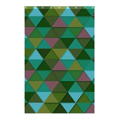 Green Geometric Shower Curtain 48  X 72  (small)  by snowwhitegirl