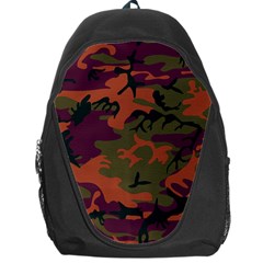 Camouflage Orange Backpack Bag by snowwhitegirl