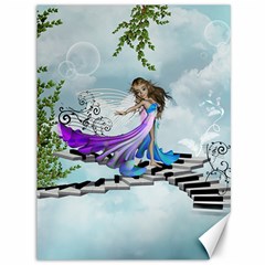 Cute Fairy Dancing On A Piano Canvas 36  X 48  by FantasyWorld7