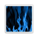 Smoke Flame Abstract Blue Memory Card Reader (Square) Front