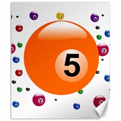 Billiard Ball Ball Game Pink Orange Canvas 20  X 24  by HermanTelo