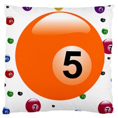 Billiard Ball Ball Game Pink Orange Large Cushion Case (two Sides) by HermanTelo