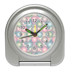 Seamless Pattern Pastels Background Travel Alarm Clock by HermanTelo