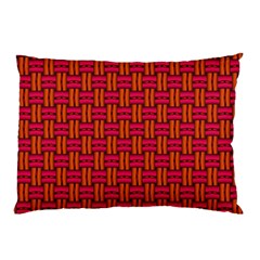 Pattern Red Background Structure Pillow Case (two Sides) by Bajindul