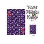 Daisy Purple Playing Cards 54 Designs (Mini) Front - Heart9