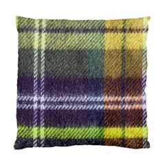 Yellow Plaid Flannel Standard Cushion Case (two Sides) by snowwhitegirl