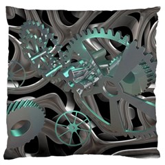 Gears Machine Machines Large Flano Cushion Case (two Sides) by Bajindul