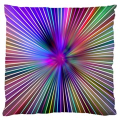 Rays Colorful Laser Ray Light Standard Flano Cushion Case (two Sides) by Bajindul