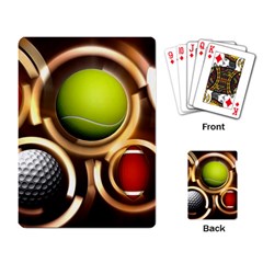 Sport Ball Tennis Golf Football Playing Cards Single Design (rectangle) by HermanTelo