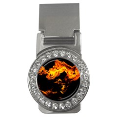 Can Walk On Fire, Black Background Money Clips (cz)  by picsaspassion