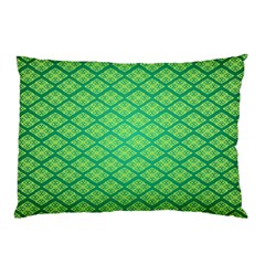 Pattern Texture Geometric Green Pillow Case (two Sides) by Mariart