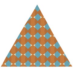 Pattern Brown Triangle Wooden Puzzle Triangle by HermanTelo