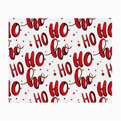 Christmas Watercolor Hohoho Red Handdrawn Holiday Organic And Naive Pattern Small Glasses Cloth (2 Sides) by genx