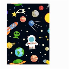 Space Astronomy Decorative Symbols Seamless Pattern Vector Illustration Large Garden Flag (two Sides) by Nexatart