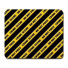 Warning Colors Yellow And Black - Police No Entrance 2 Large Mousepads by DinzDas