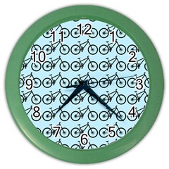 Mountain Bike - Mtb - Hardtail And Dirt Jump Color Wall Clock by DinzDas