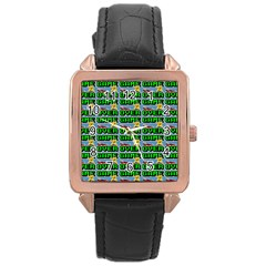 Game Over Karate And Gaming - Pixel Martial Arts Rose Gold Leather Watch  by DinzDas