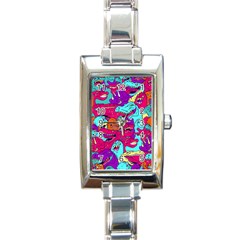 Dinos Rectangle Italian Charm Watch by Sobalvarro