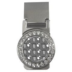 Grey Base, B&w Chpa Pattern Design Money Clips (cz)  by CHPALTD